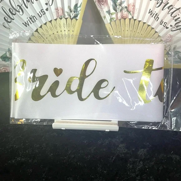 Wedding Pkg *Bride Groom Figurine Thank You Fans Gift Tags Confetti Bride Banner - Picture 14 of 14